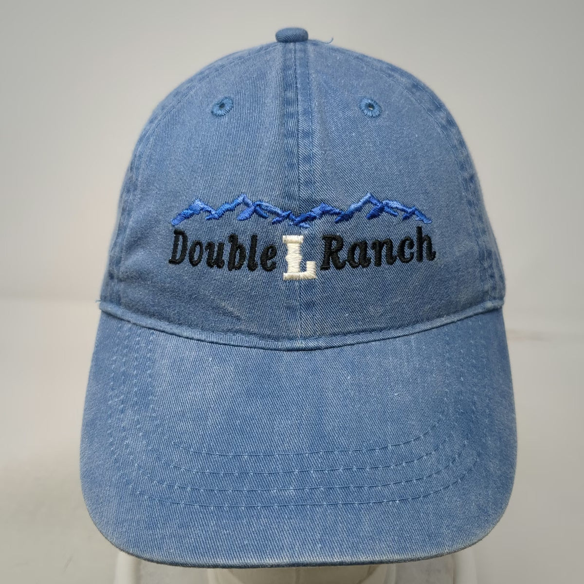 OTTO Baseball Cap Blue One Size Double L Ranch Bishop CA Mountain Graphic Hat