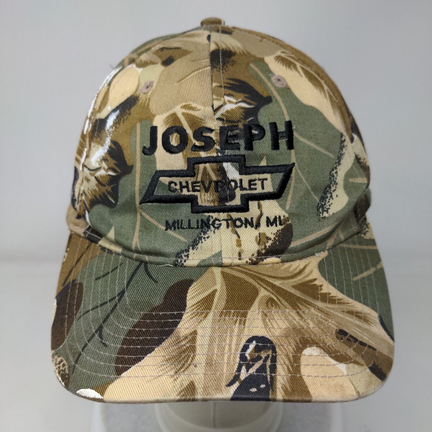 Joseph Chevrolet Millington Strapback Hat Camo One Size Embroidered