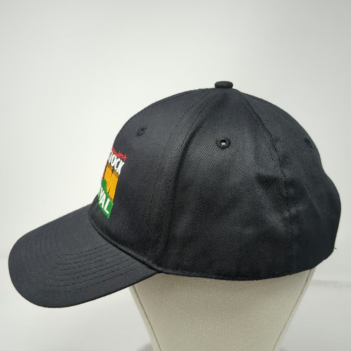 Heat Baseball Cap Black One Size Woodstock Film Festival Peace Strapback Hat