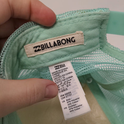 California Love Snapback Trucker Hat Greenish-Blue One Size Mesh Back Billabong