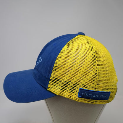 Vineyard Vines Blue Yellow One Size Trucker Hat Mesh Whale Embroidery Snapback