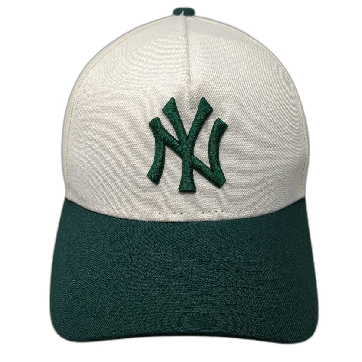 New York Yankees MLB New Era 5 Panel Ivory Green One Size Snapback Hat 9FORTY