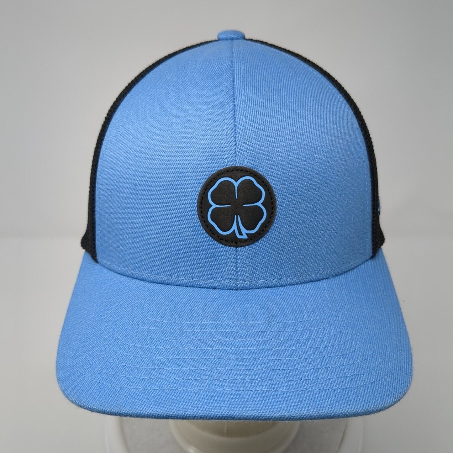 Black Clover Idaho Fitted Mesh Back Trucker Hat Blue S/M Live Lucky