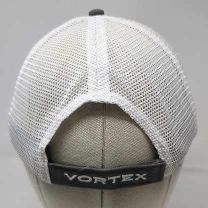 Vortex Gray Baseball Cap One Size Mesh Back Strapback Force of Optics Hat Patch