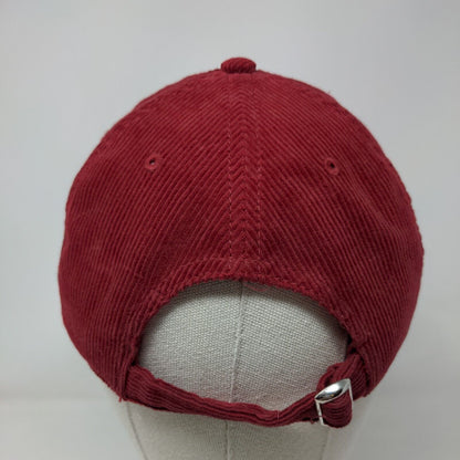 Coke Slideback Hat Red OSFM Adjustable Embroidered Corduroy 6 Panel Cotton