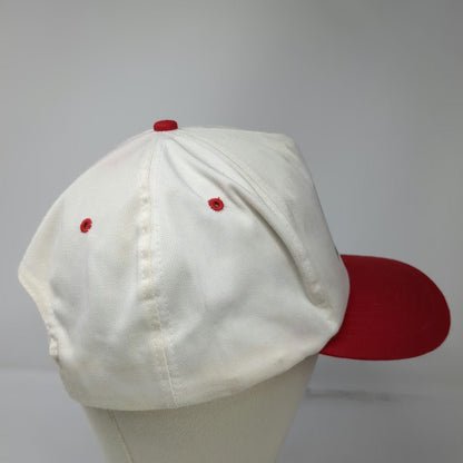 Cameo 5 Panel White Red Mount St. Helens Helicopter Mountain Hat Vintage