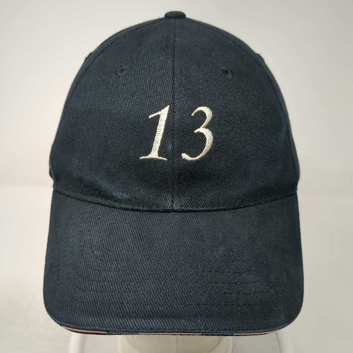 Black Baseball Cap One Size Smart Trust 13 Adjustable Slideback Hat Cotton USA