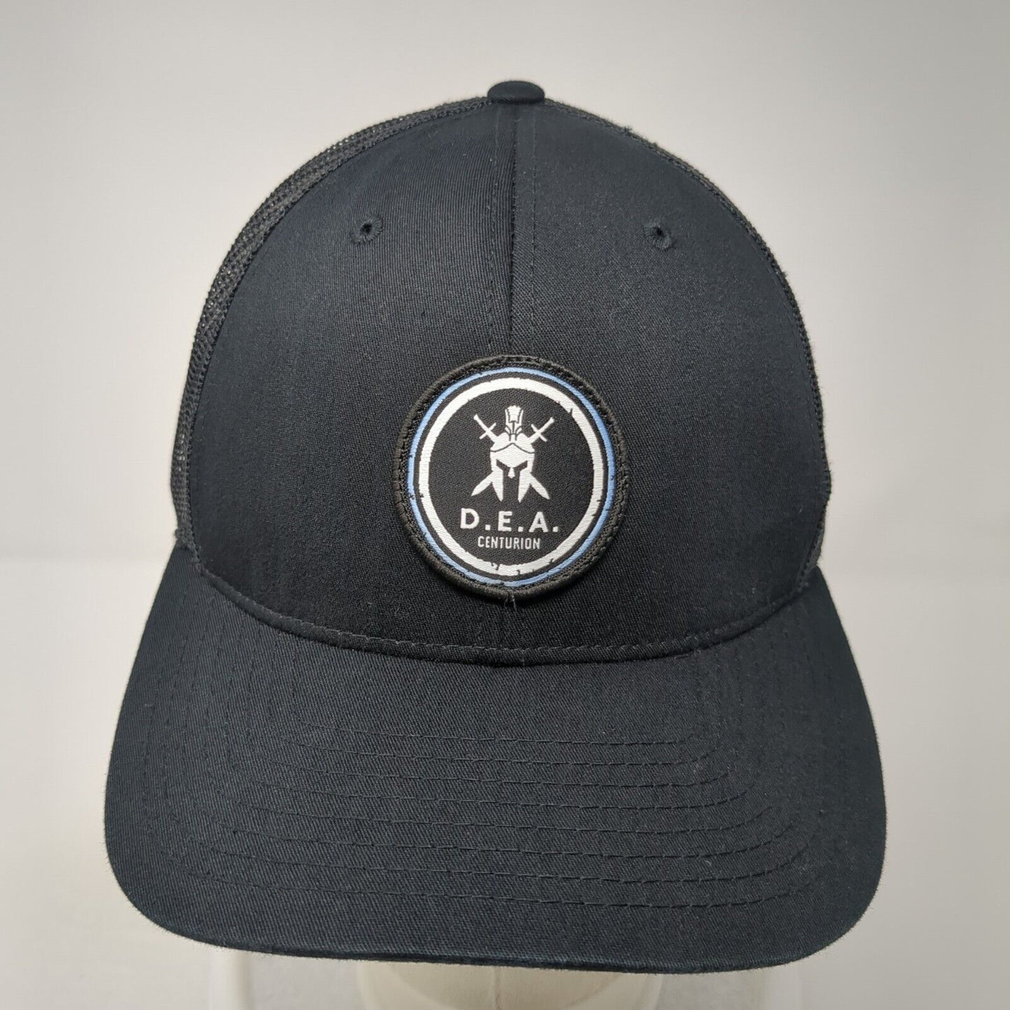 D.E.A. Centurion Snapback Trucker Hat Black OS Adjustable Mesh Back Richardson