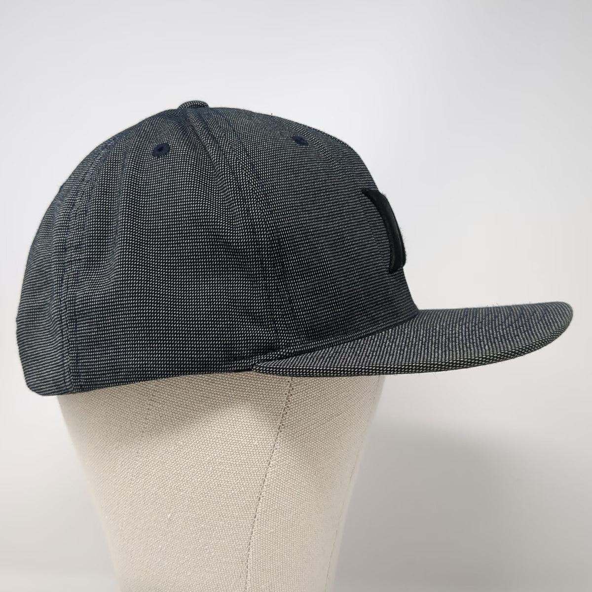 Hurley 5 Panel Gray One Size Hat Snapback Flat Brim Space Dye Heathered Logo