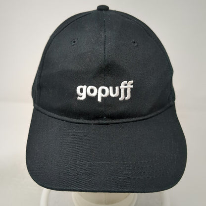 Gopuff Baseball Cap Black White One Size Slideback Embroidered Logo 6 Panel Hat