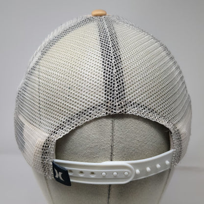 Hurley Trucker Hat Yellow One Size Mesh Snapback Wave Mountain Graphic Surf