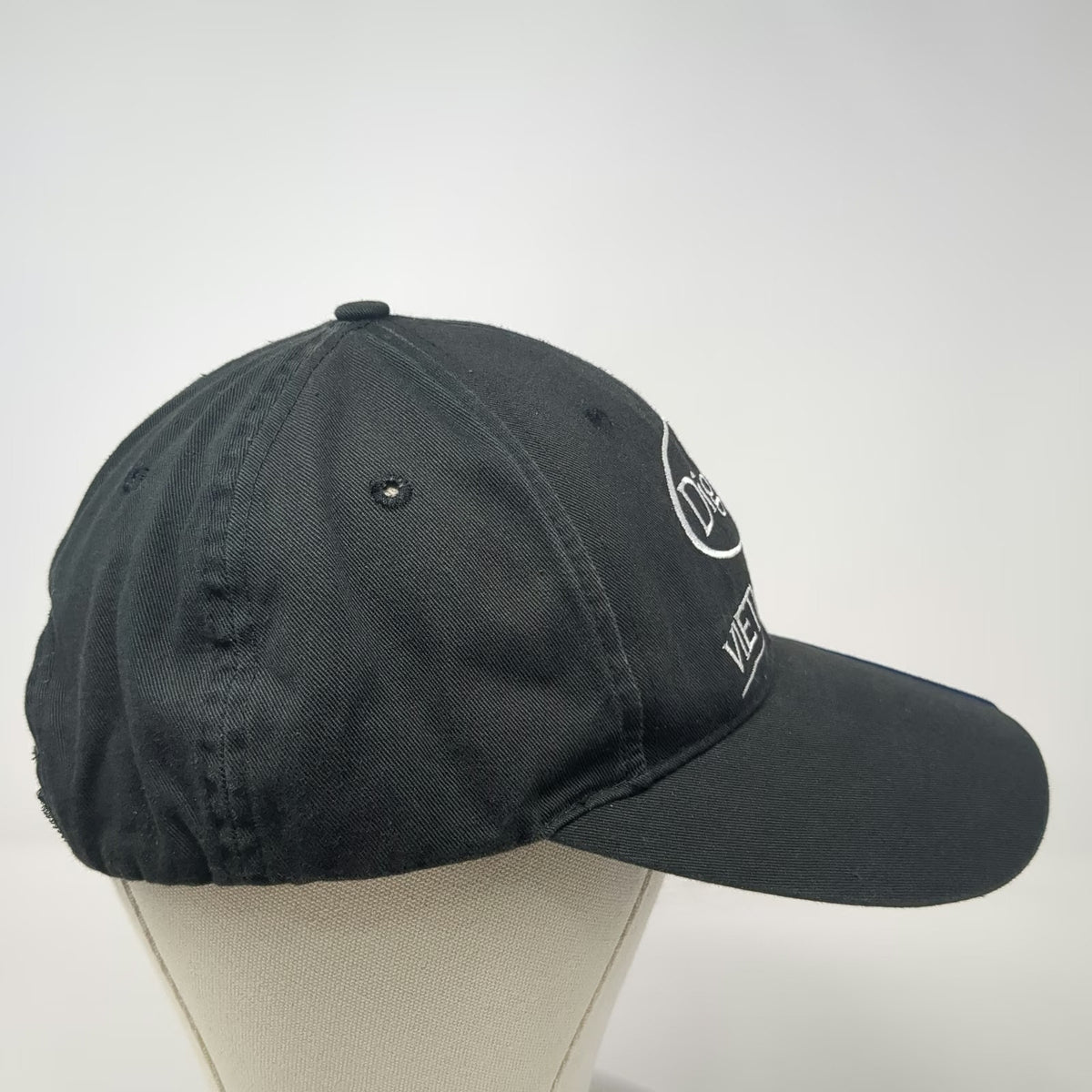 Baseball Cap Black One Size Strapback Vietnam Wall American Flag Memorial Hat