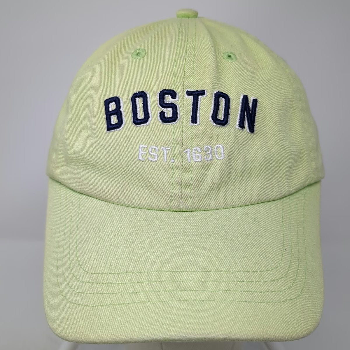 Danelley Baseball Cap Green One Size Hat Slideback Boston Embroidered 1630