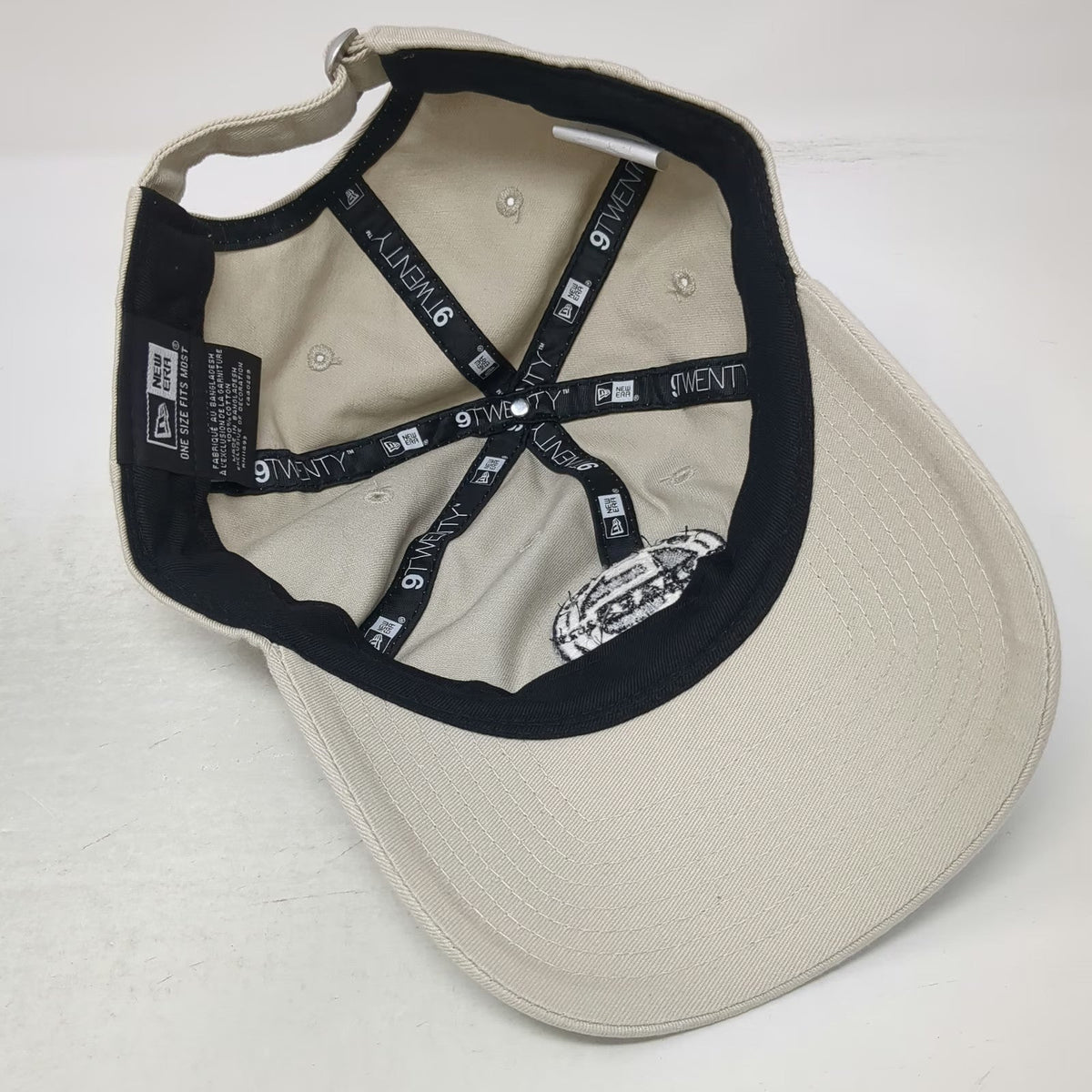 New Era Baseball Cap Beige One Size 9TWENTY Slideback Martinsville NJ Cotton Hat