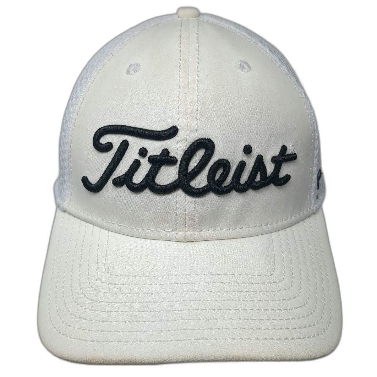 Titleist Baseball Cap White L Mesh Back Pro V1 FootJoy New Era Stretch Golf Hat