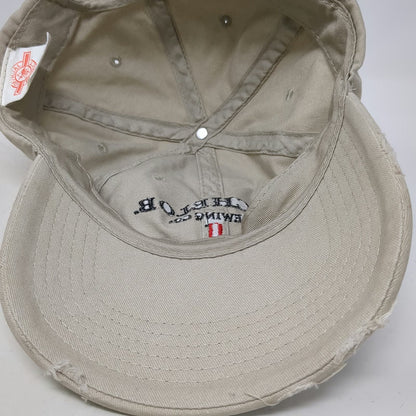 Michelob Brewing Co Baseball Cap Beige One Size Distressed Brim Slideback Hat