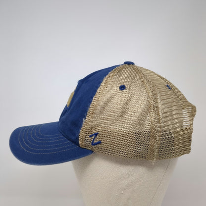 Zephyr Idaho Steelheads Trucker Hat Blue Gold One Size Mesh Snapback Sports Cap