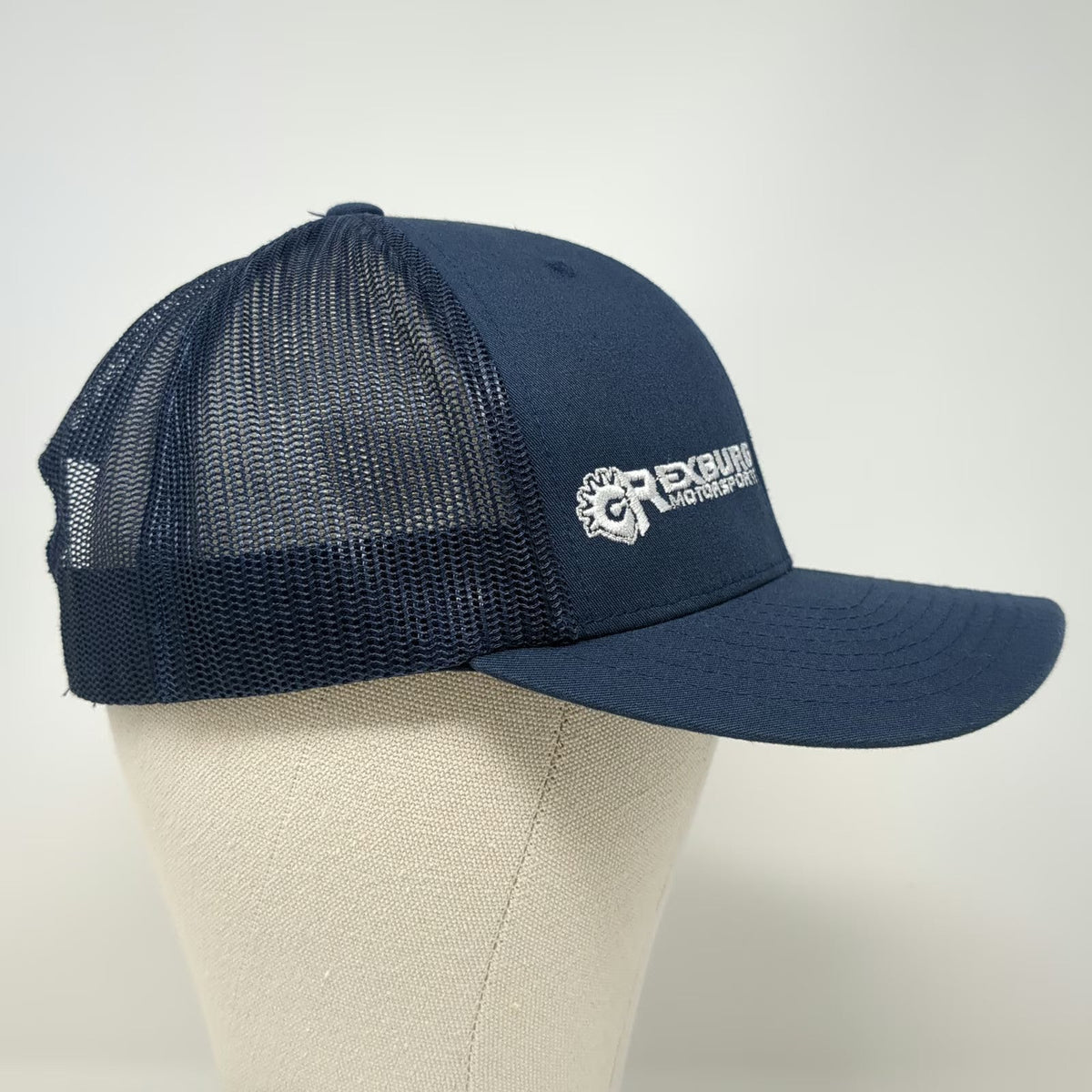 Yupoong Trucker Hat Blue One Size Rexburg Motorsports Mesh Snapback Structured