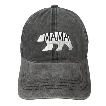 MAMA Bear Slideback Hat Gray One Size Adjustable Embroidered David And Young