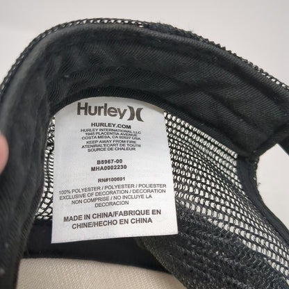 Hurley Trucker Hat Gray Blue One Size Mesh Foam Front Snapback Flat Brim Logo