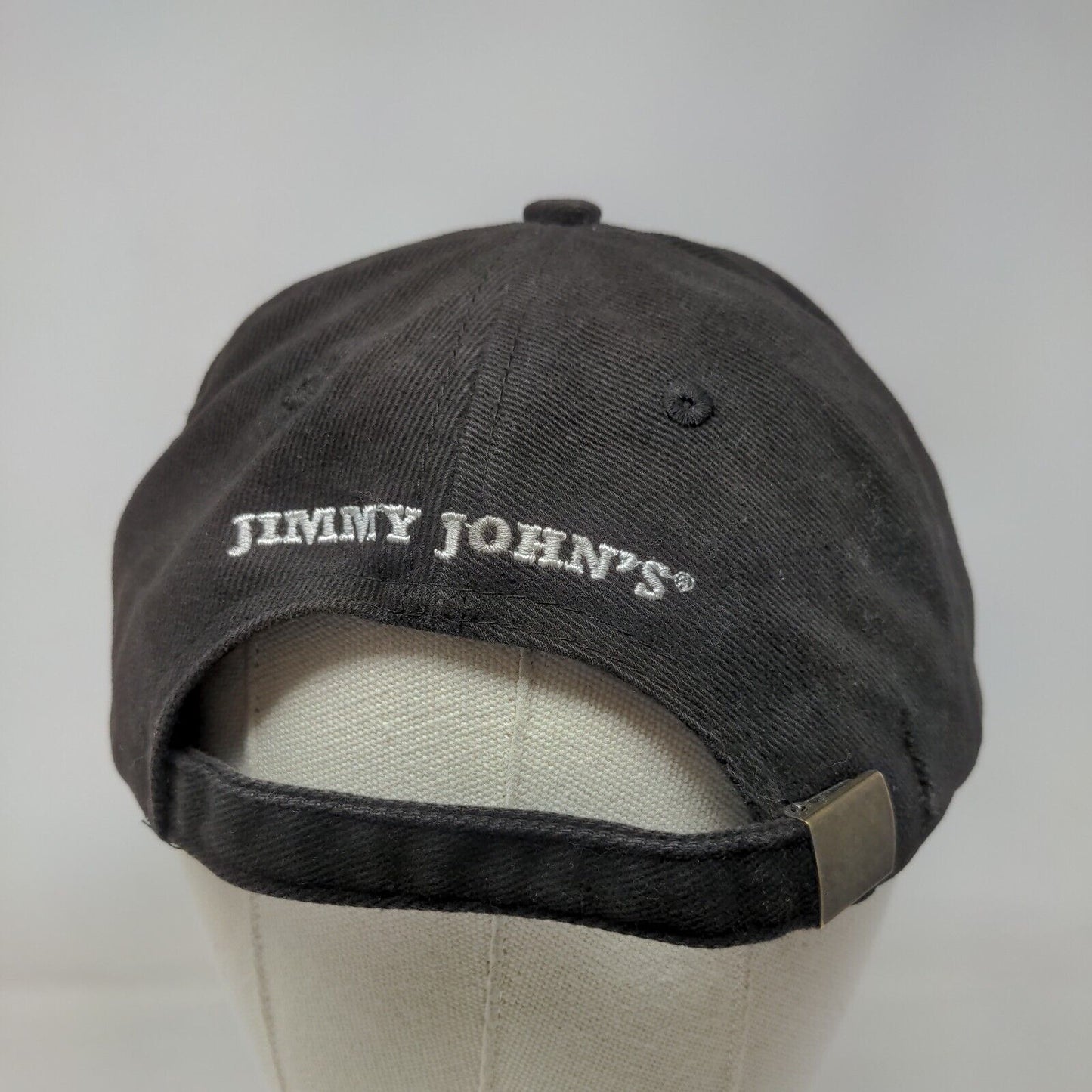 JJ Jimmy John's Slideback Hat Black One Size Embroidered 6 Panel