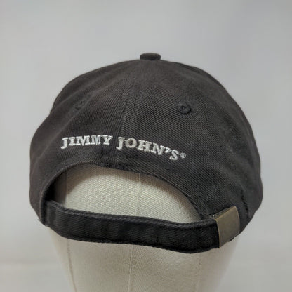 JJ Jimmy John's Slideback Hat Black One Size Embroidered 6 Panel