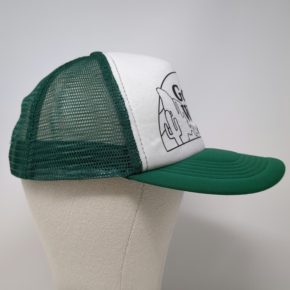 REI Co-op Trucker Hat Green OSFM Goin Wild Landscape Mesh Snapback Hiking Trip