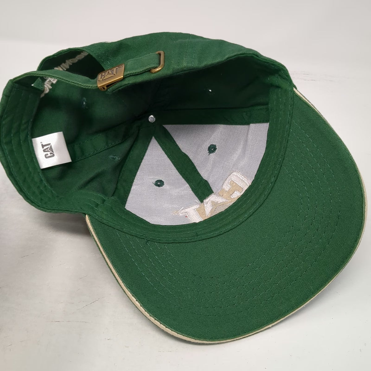 CAT Baseball Cap Green OSFM Foley Incorporated Embroidered Logo Adjustable Hat