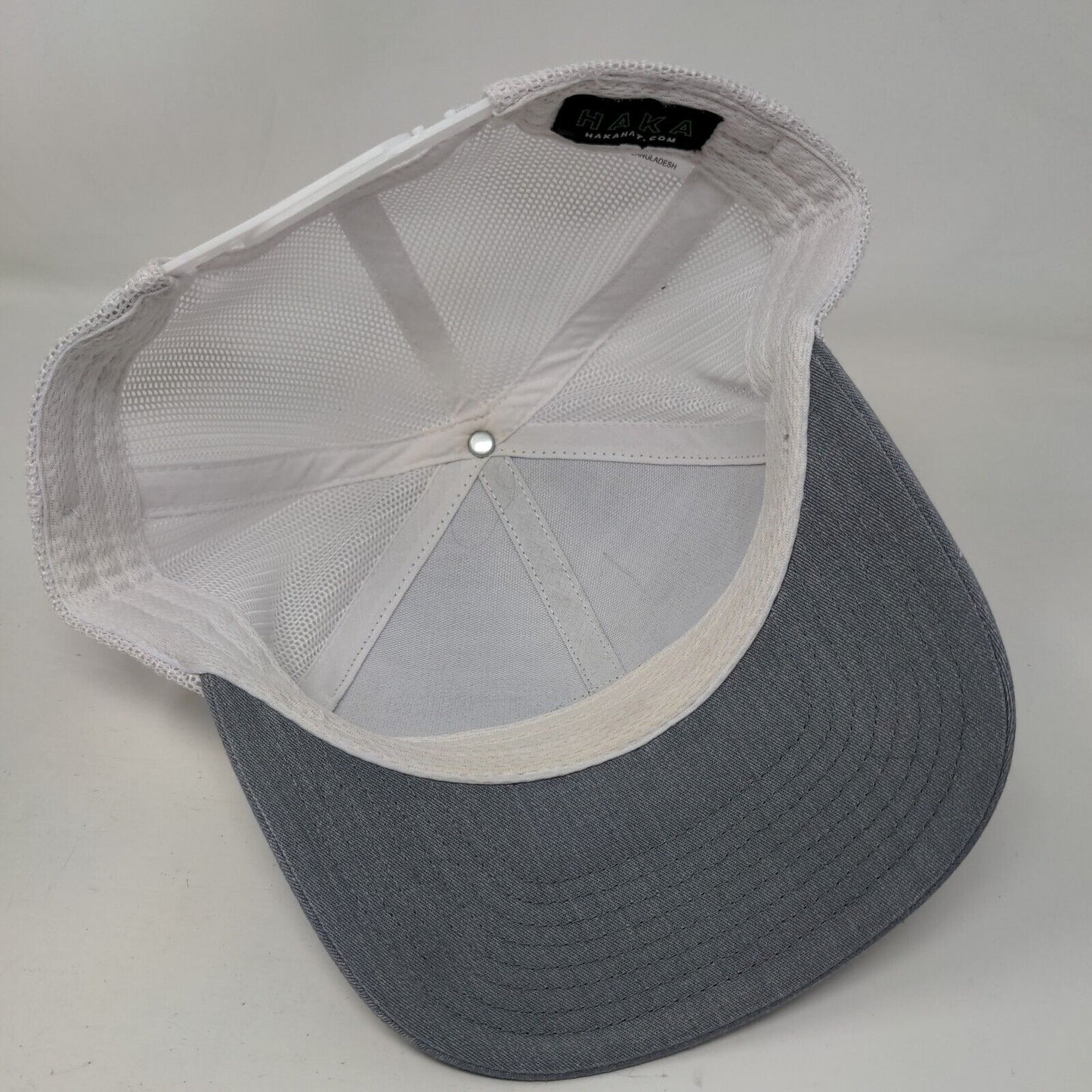 Florida Snapback Mesh Back Trucker Hat Gray One Size Colorblock Haka