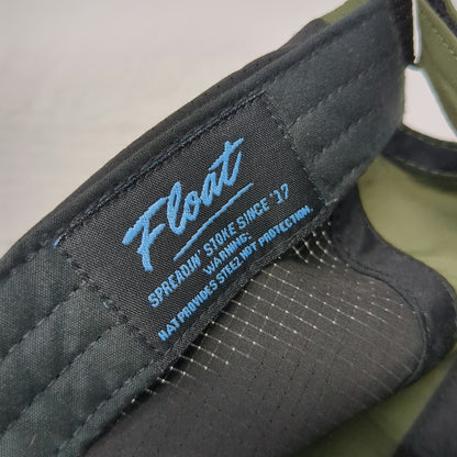 Float 5 Panel Hat Green Black Yellow OS Strapback Flat Brim Nylon FI2F8 Outdoor