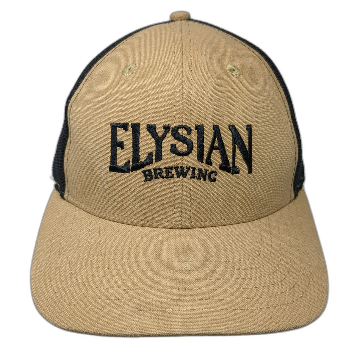 Elysian Brewing Brown One Size Trucker Hat Mesh Snapback Craft Beer Brewery Logo
