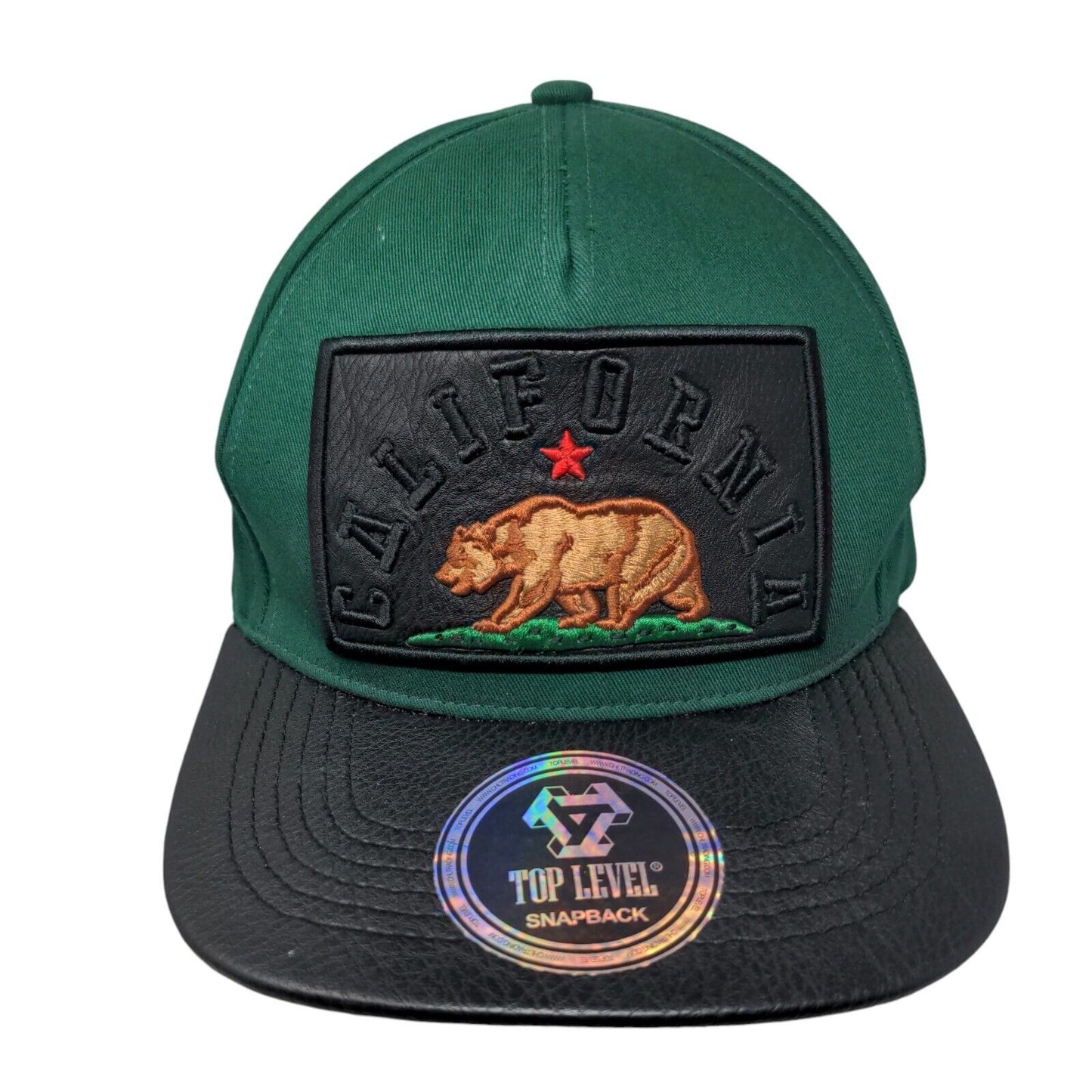 California Strapback Hat Multicolor OSFA Adjustable Embroidered Bear Top Level