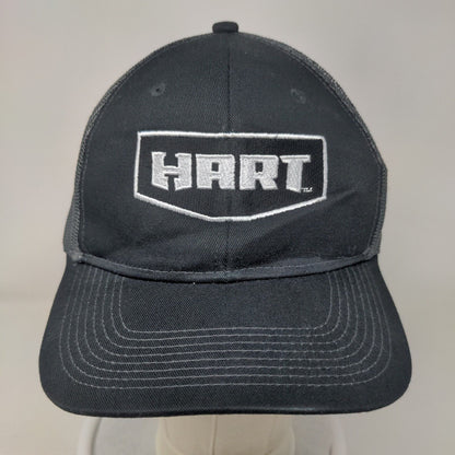 Hart Snapback Mesh Back Trucker Hat Black One Size Embroidered Port Authority