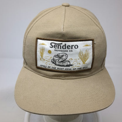 Sendero Provisions Co. 5 Panel Brown Hat One Size Rattlesnake West Snapback