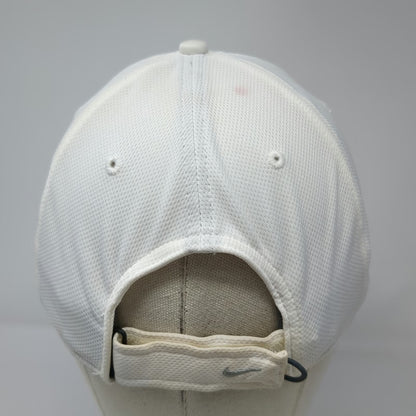 Nike Baseball Cap White One Size Mesh Strapback Performance Swoosh Athletic Hat