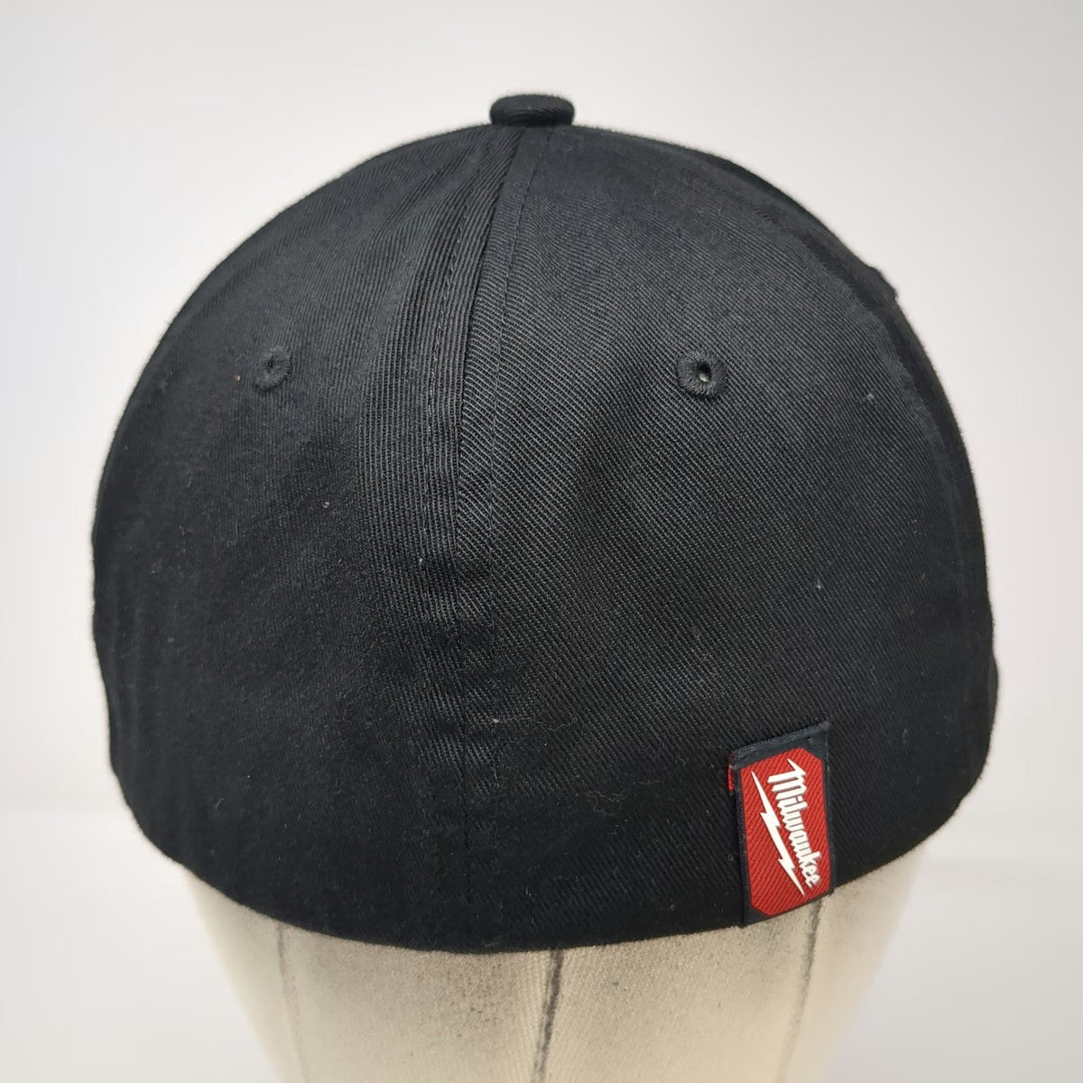 Milwaukee Baseball Cap Black XL Flexfit Stretch Fit Gray Logo Hat Workwear Tool