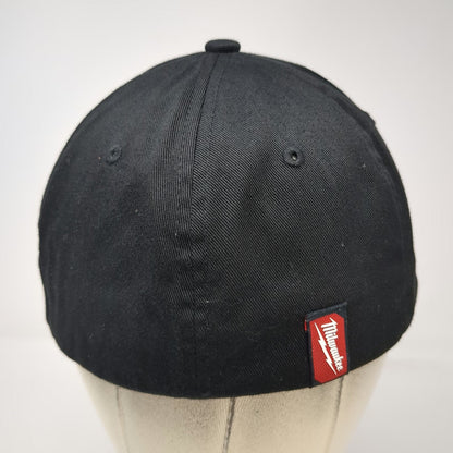 Milwaukee Baseball Cap Black XL Flexfit Stretch Fit Gray Logo Hat Workwear Tool