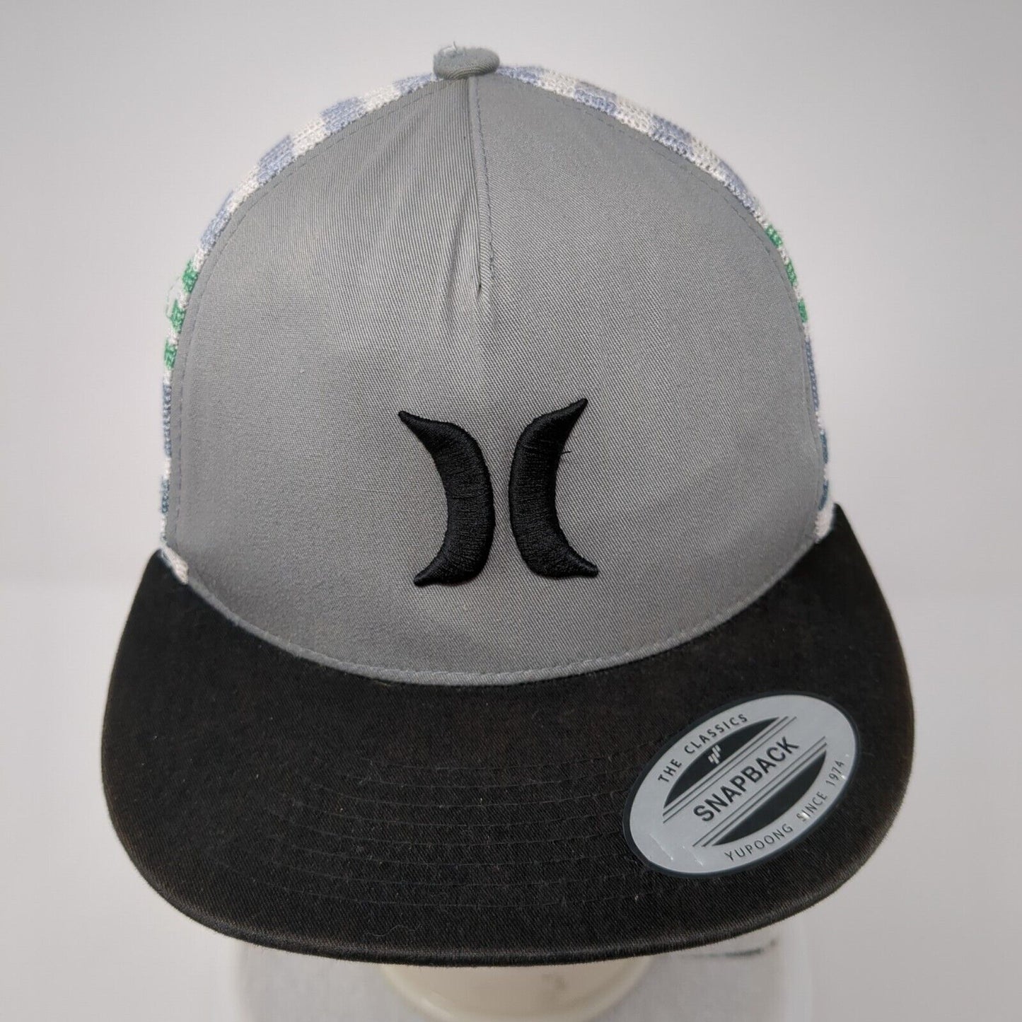 Hurley Snapback Trucker Hat Gray OS Adjustable Mesh Back The Classics Yupoong