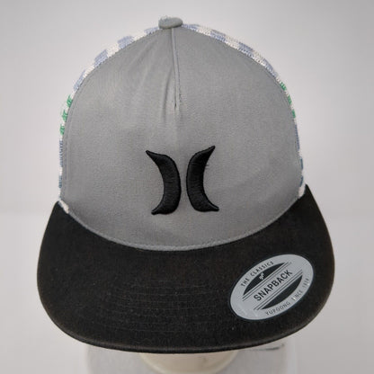 Hurley Snapback Trucker Hat Gray OS Adjustable Mesh Back The Classics Yupoong