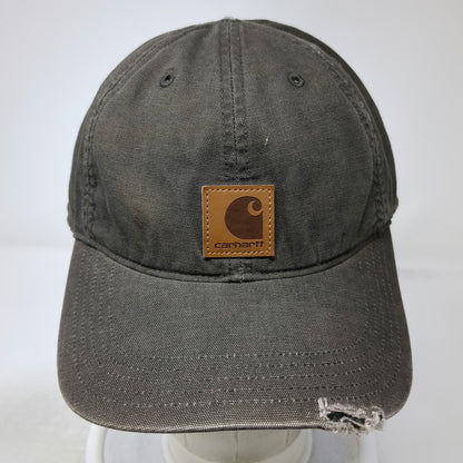 Carhartt Baseball Cap Brown One Size Distressed Strapback Logo Workwear Hat