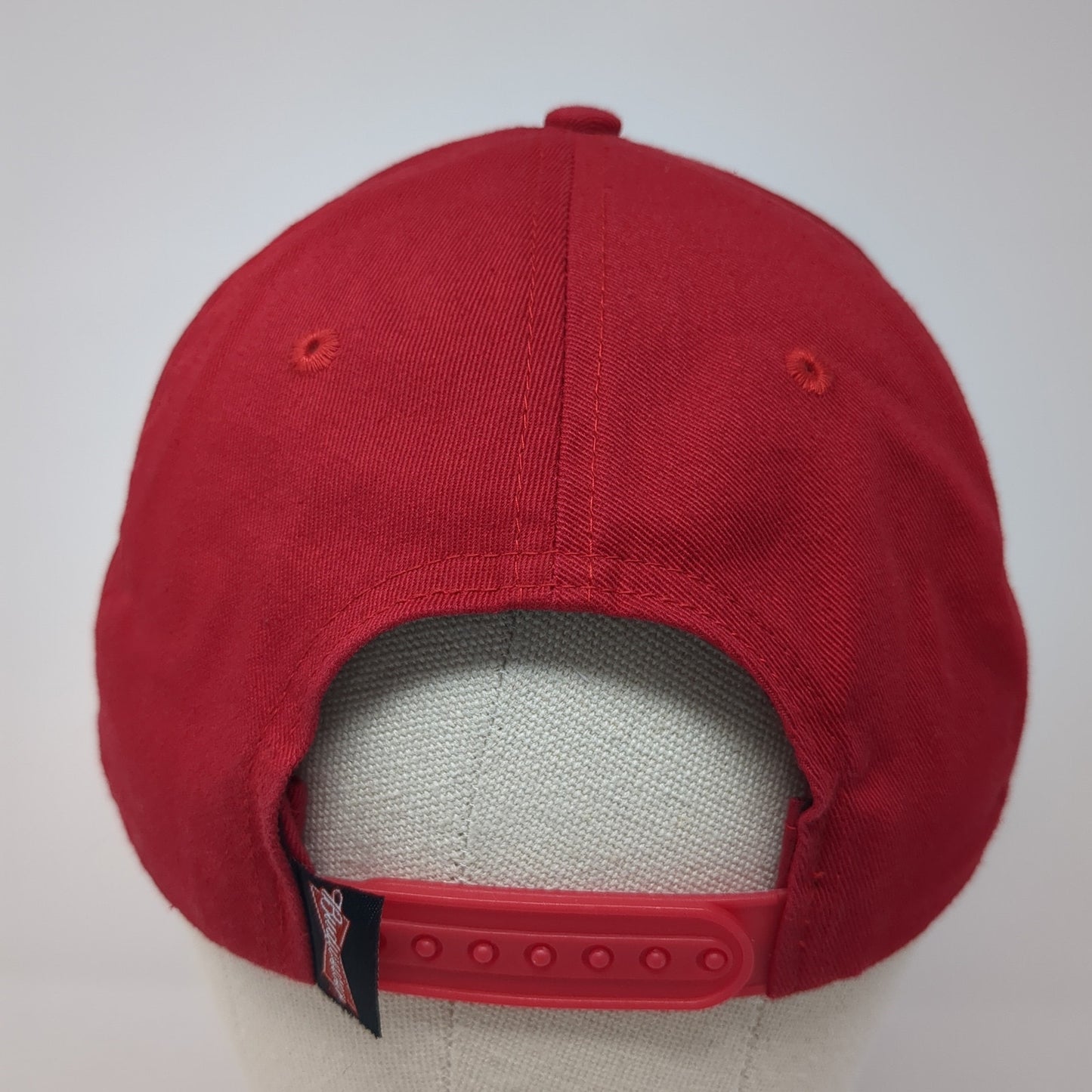 Budweiser Snapback Hat Red One Size Adjustable Embroidered Official Product
