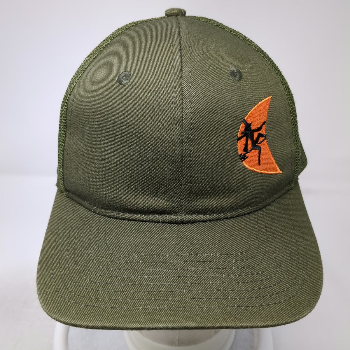 Port Authority Trucker Hat Green One Size Mesh Snapback Rock Climbing Logo Cap