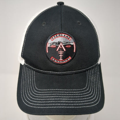 Overland Armament Snapback Trucker Hat Black One Size Mesh Back