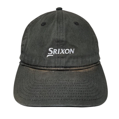 Srixon Slideback Hat Black One Size Adjustable Embroidered 6 Panel Cotton