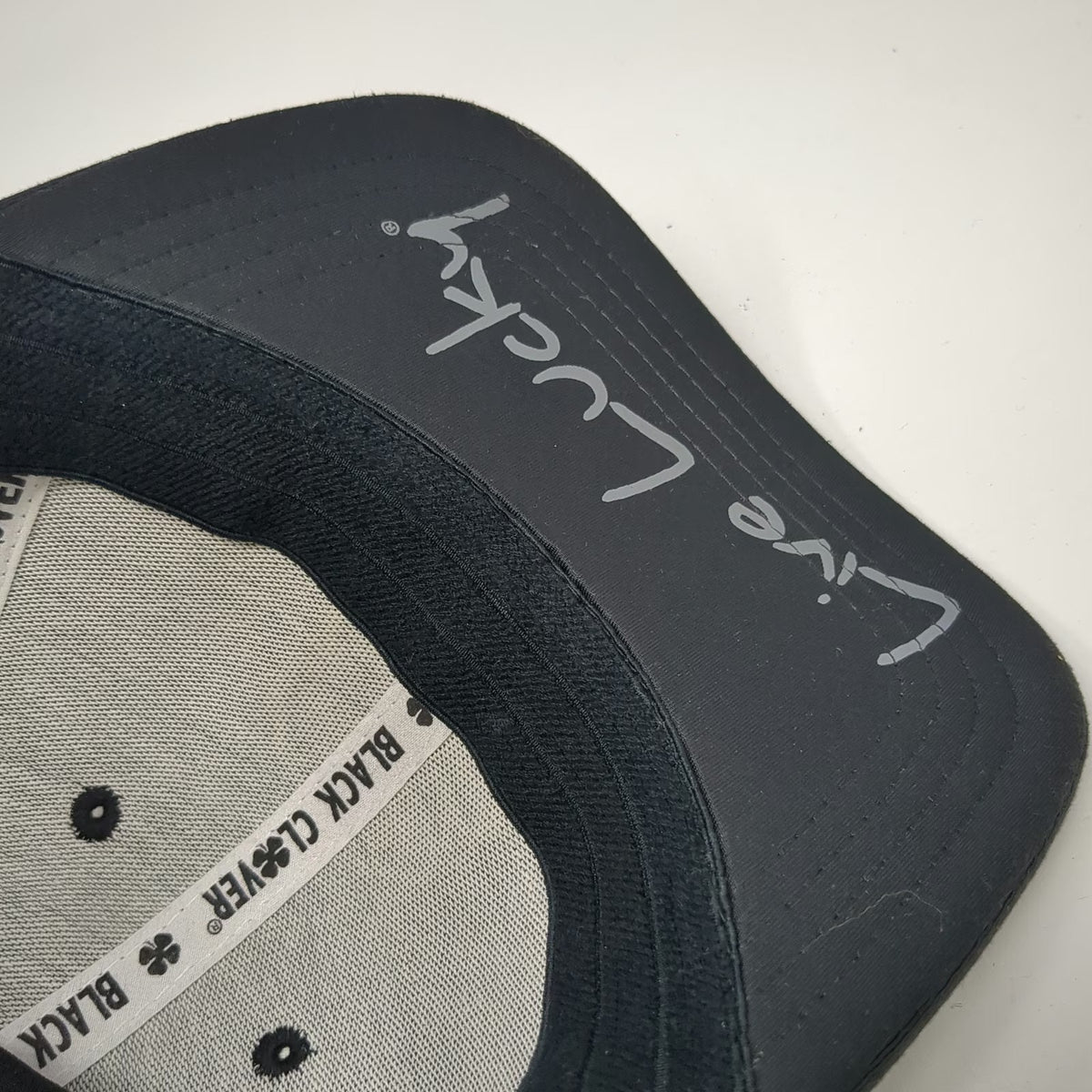 Black Clover Baseball Cap Black One Size Live Lucky Daltile Strapback Hat