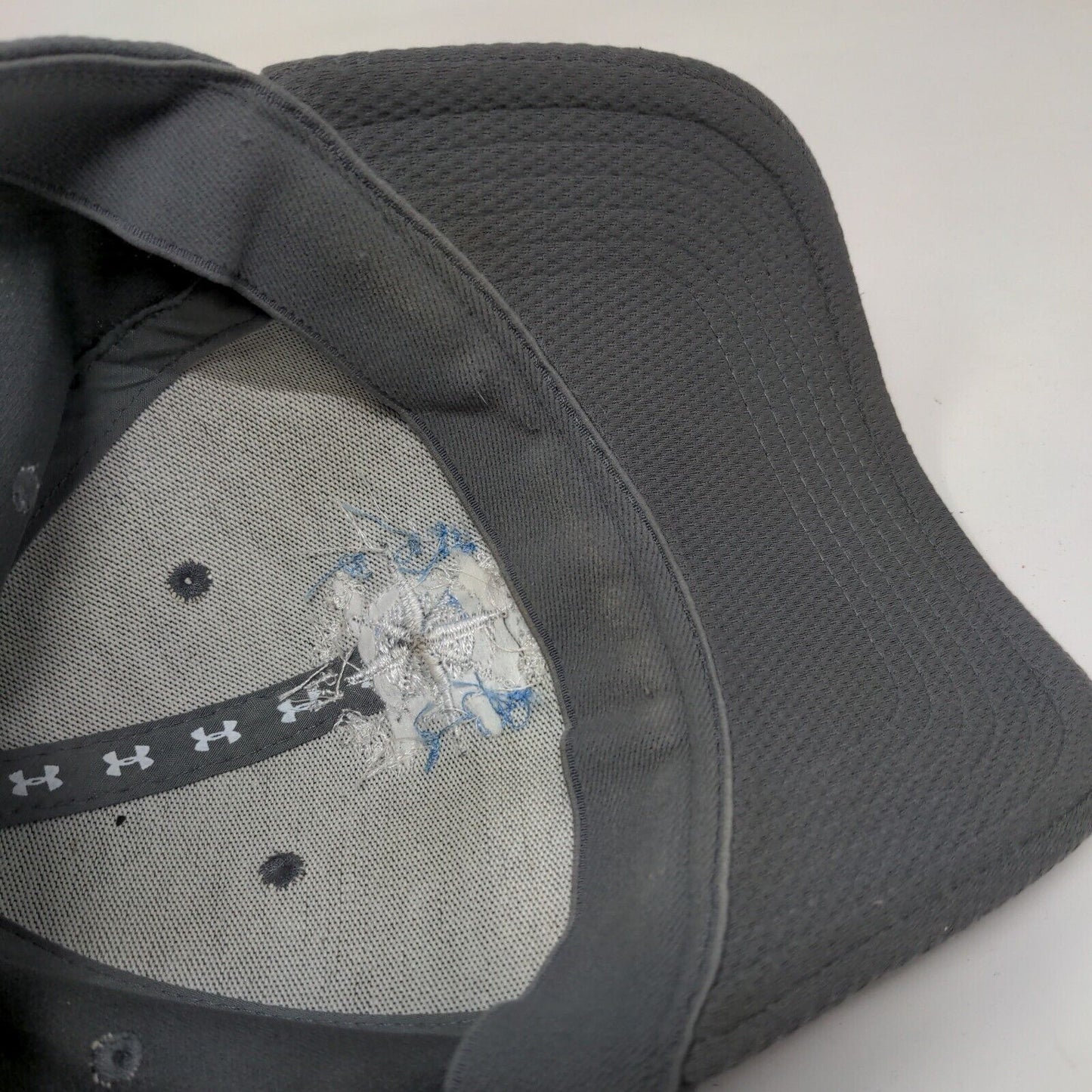True North Tower Fitted Hat Gray M/L Embroidered Holes Breathable Under Armour