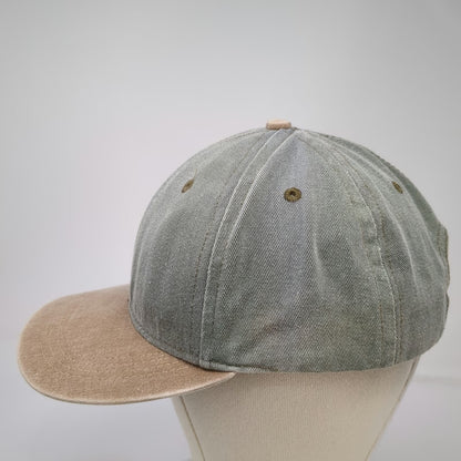 Imperial Baseball Cap Green One Size Slideback Made in USA Blank Two Tone Hat