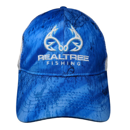 Realtree Fishing Snapback Trucker Hat Multicolor OSFM Embroidered Mesh Back