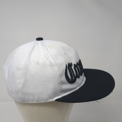 Compton Snapback Hat White One Size Adjustable Embroidered Colorblock