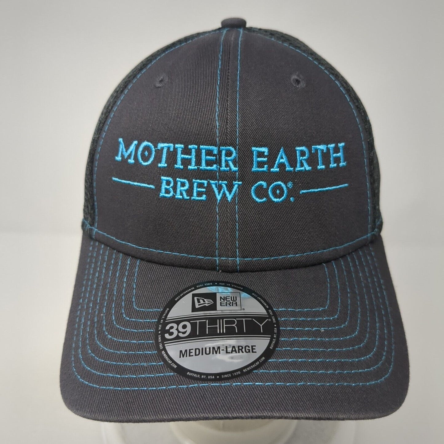 Mother Earth Brew Co. Fitted Trucker Hat Gray M/L Mesh Back 39Thirty New Era